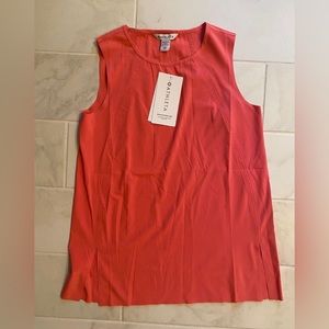 athelta zephyr refined tank in coral petal